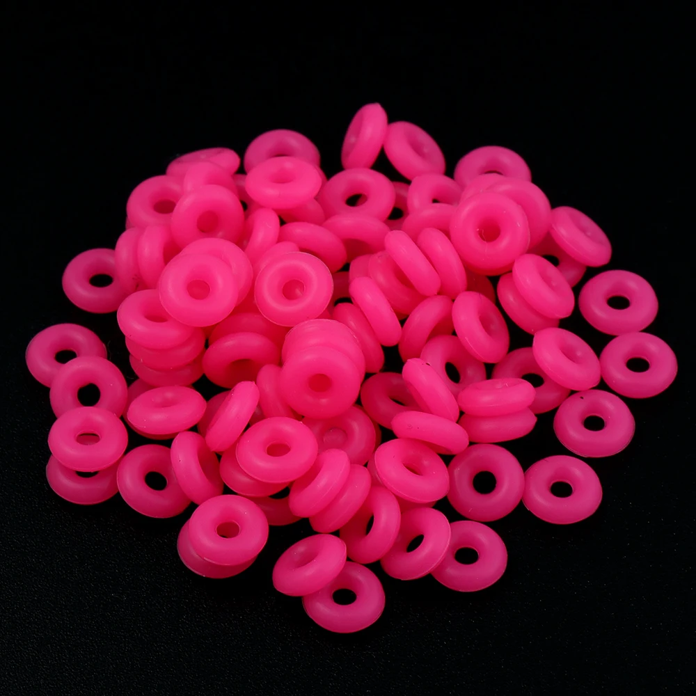 100 Stück Silikon-Gummi-Stopper-Ringe, bunte runde Positionierungsperlen für DIY-Schmuckherstellung, Armbänder, Halsketten, Zubehör – Detail 14