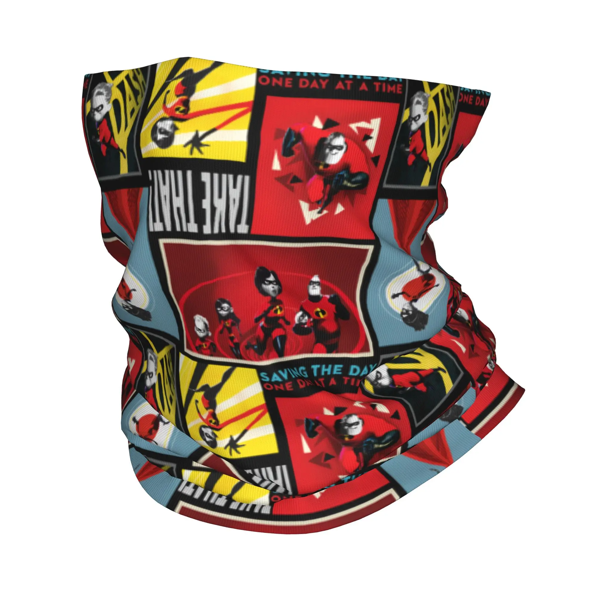 

Custom Manga The Incredibles Anime Cartoons Neck Gaiter Women Men Windproof Winter Bandana Scarf for Ski