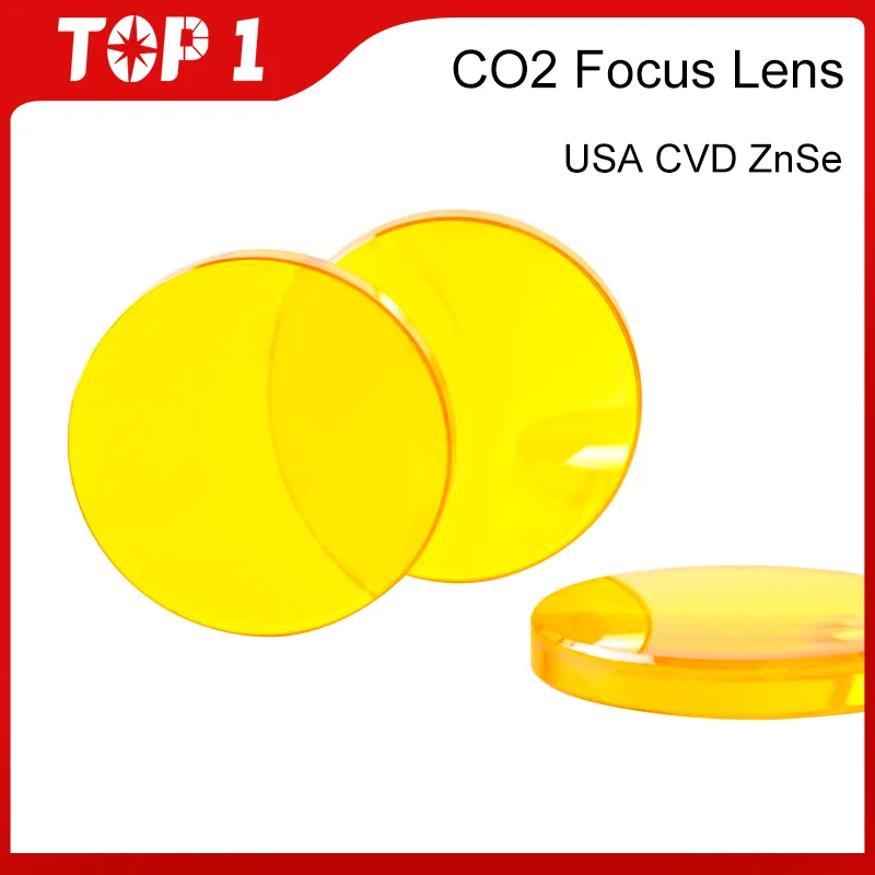 TOP1 CO2 Focusing Lens USA CVD China PVD ZnSe Dia.15 18 19.05 FL38.1 50.8 63.5 for CO2 Laser Engraving Cutting Machine