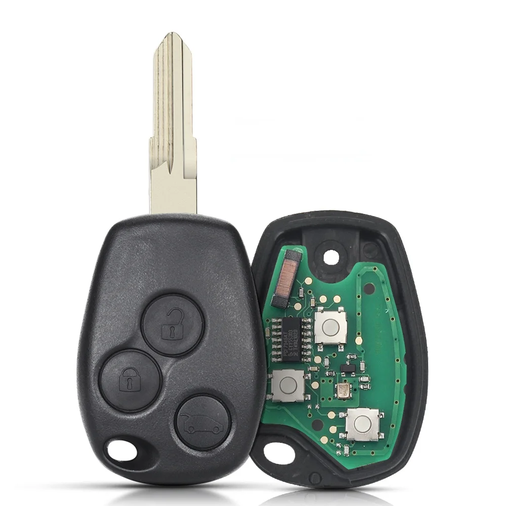 KEYYOU 3 Tasten Fernbedienung Auto Schlüsselanhänger PCF7946 7947 7952E Chip 433 MHz Für Renault Trafic Vivaro Primastar Movano Dacia