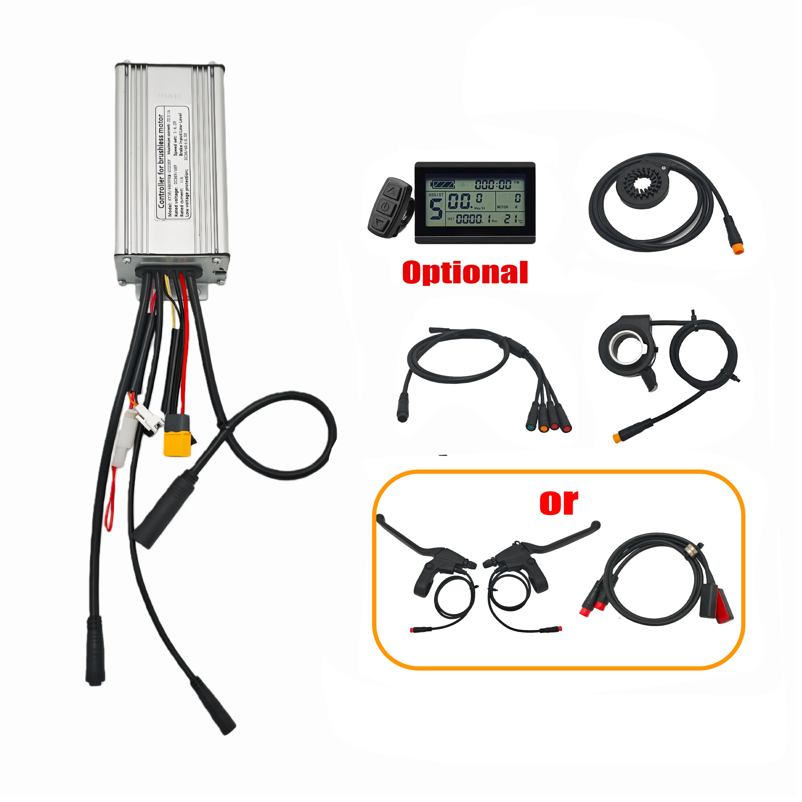 Image of Ebike KT 36V/48V 22A wasserdichter Sinuswellen-Controller-Satz, geeignet für Bafang G060 G020 36V 48V 500W Nabenmotor mit 9-Pin-Stecker.