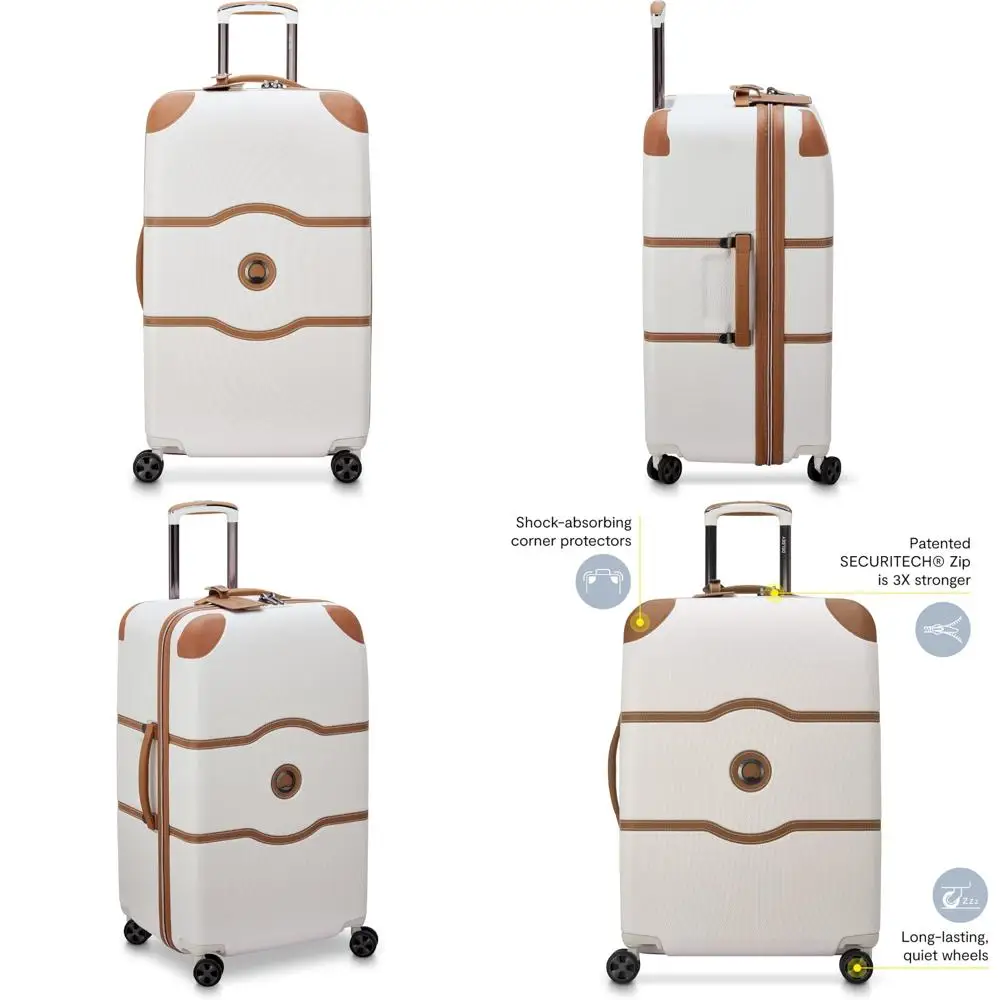 

Багажник с твердым колесом Spinner Wheel, цвет ангоры, 26-дюймовый, проверенный багаж, дорожное хранилище в парижском стиле