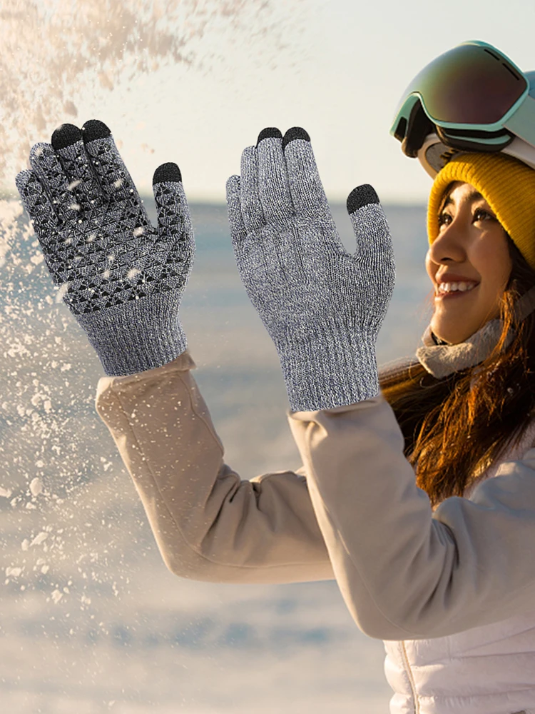 AliExpress APWIKOGER Winter Cycling Electric Heated Gloves Sports Running Motorcycle Ski Touch Screen Fleece Gloves Non-slip Warm Full Fingers