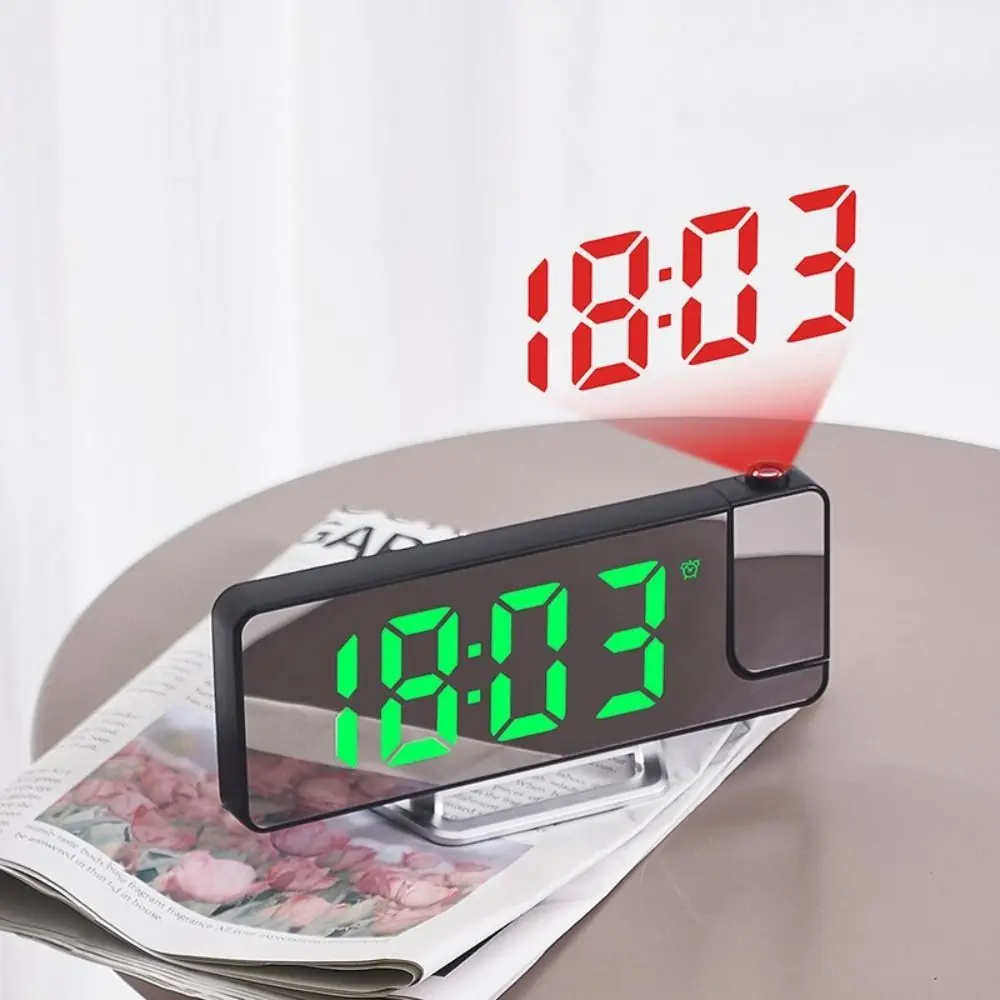 Reloj Despertador con Proyección de Fecha/Temperatura, Brillo Ajustable
