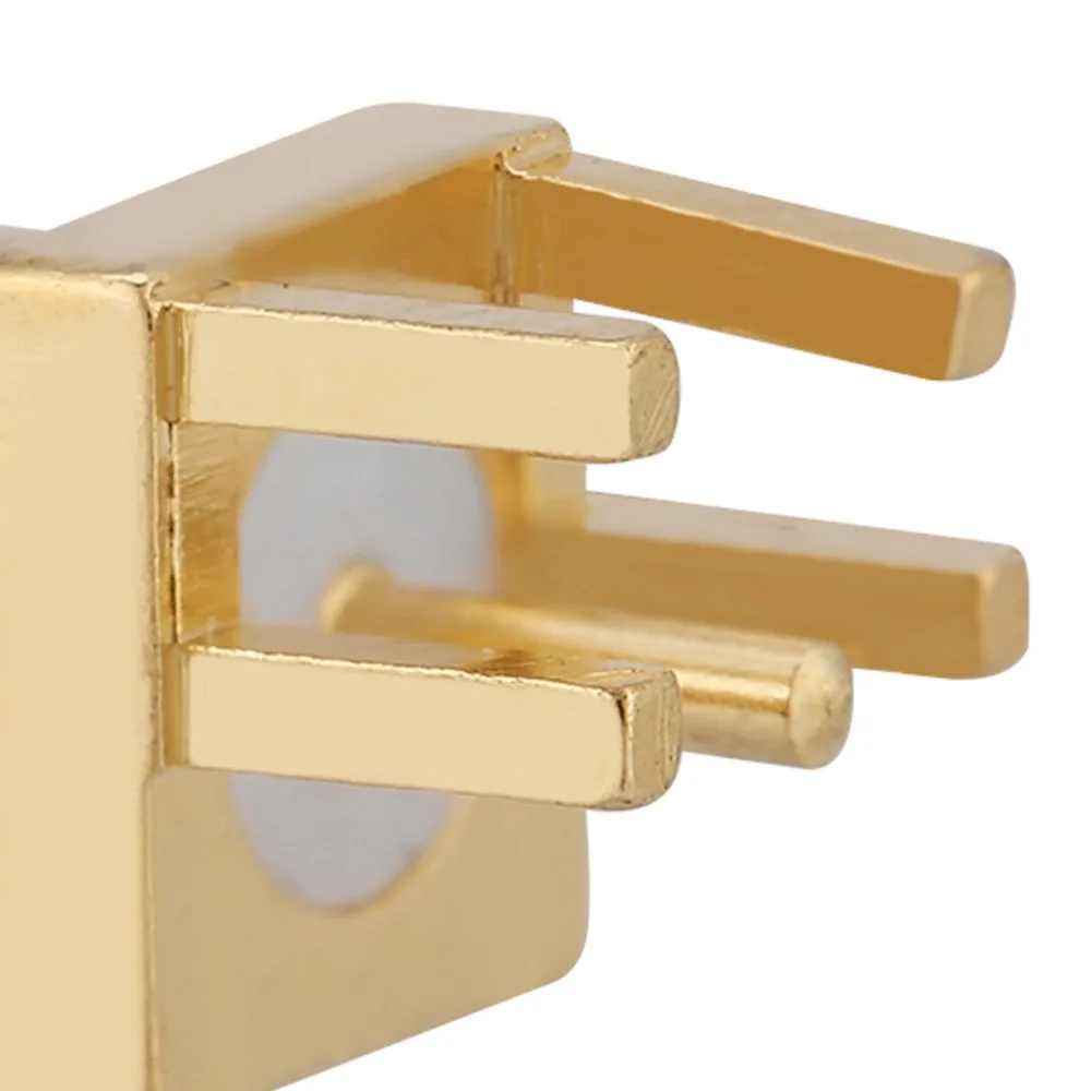 10PCS Copper SMA Female Connector 1.6mm Clip Edge Gold Plated PCB Mount Connector 50 Ohm Impedance RF Connector Adapter
