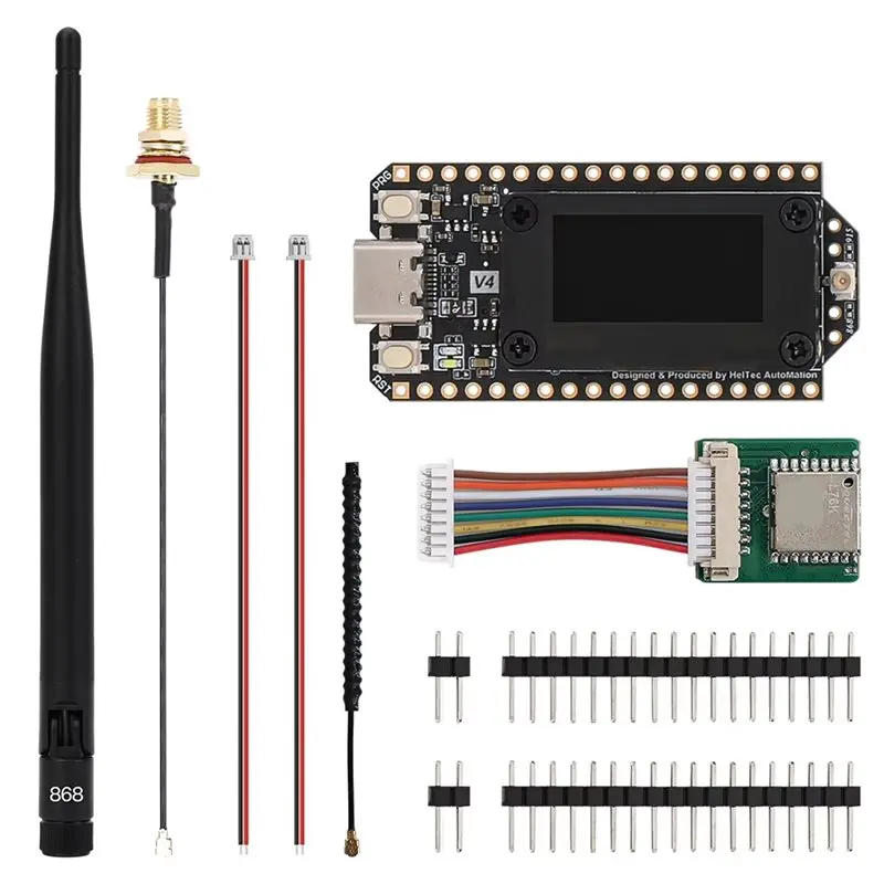 

ABFM-Lora 32 Support GNSS SX1262 Wifi BLE Meshtastic Heltec V4 ESP32 Dev-Board Solar Powered With Antenna 915Mhz