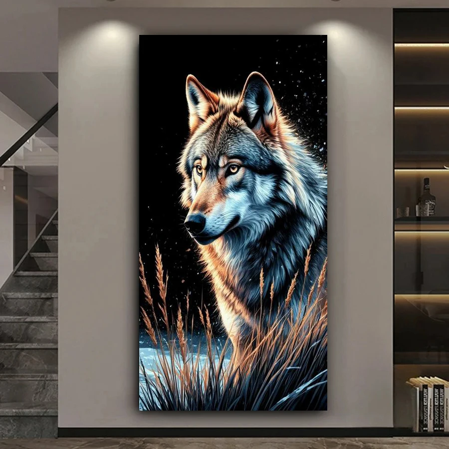 

Wolf Dog Lion Horse Picture Large Size Diy Diamond Painting New Collection 2026 Animals Full Mosaic Embroidery Kits Wall Decor