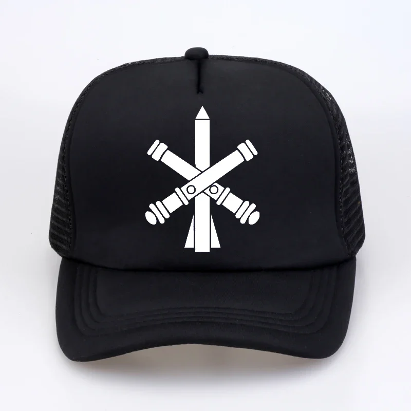 

Missile forces and artillery Baseball Cap Fashion Men Women print letter hats summer Mesh Net Trucker Caps