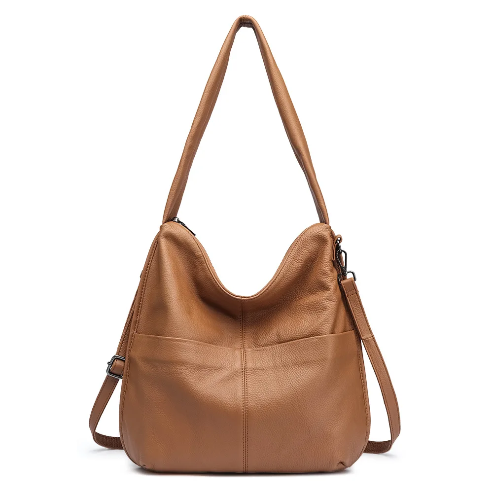 Simple Crossbody Bag New Retro Trendy Fashion Single Shoulder Crossbody Korean Style Soft Leather Mom Evening Women's Tote Bag