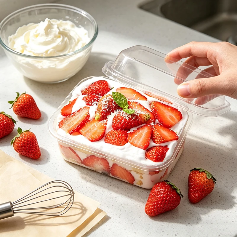 5/10PCS Plastic Cake Box with  - Xmas Food Storage Containers review and price