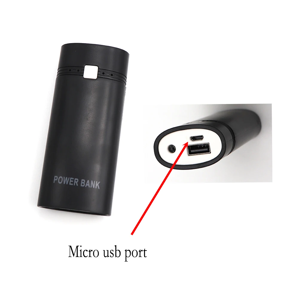 DIY 18650 Obudowa baterii typu C Port Micro USB Przenośna obudowa PowerBank ze wskaźnikiem dla iPhone\'a dla Samsunga Xiaomi