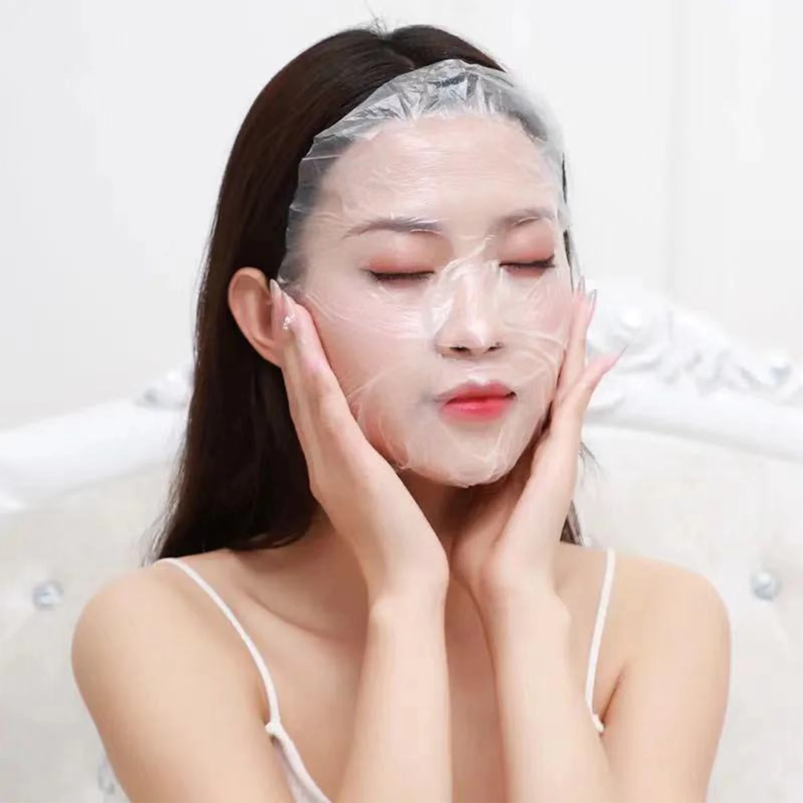 100Pcs PE Full Face Cleaner Mask Natural Disposable Eye Stickers Nose Stickers Neck Stickers Face Mask Beauty Healthy Tool