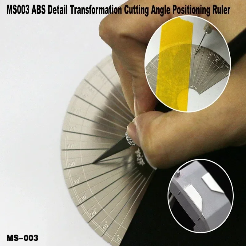 MS003 ABS Detail Transformation Cutting Angle Positioning Ruler For Model Assembly Model Building Tools Hobby DIY