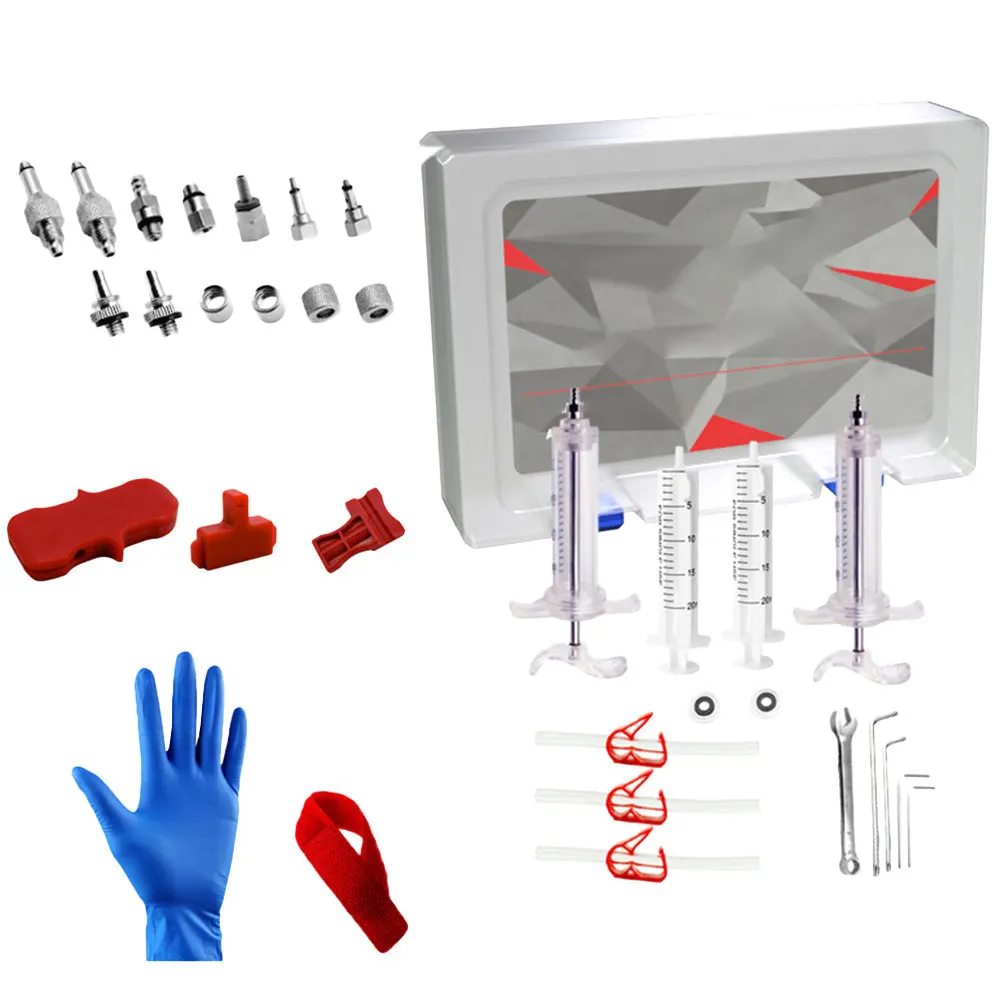 1Set Brake Oil Tool Kit Complete Bike Brake Oil Bleeding Kit Compatible Avid Formula H Premium Alloy Portable