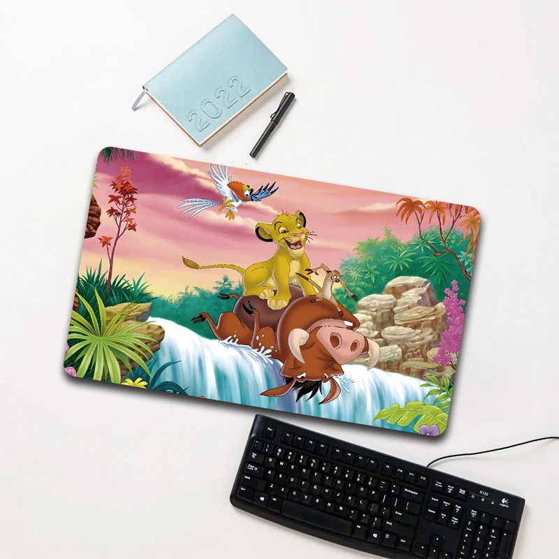 

Disney Lion King Simba Pumbaa Timon Waterfall Mouse Pad Large Non-slip Waterproof Desk Mat for Laptop Office