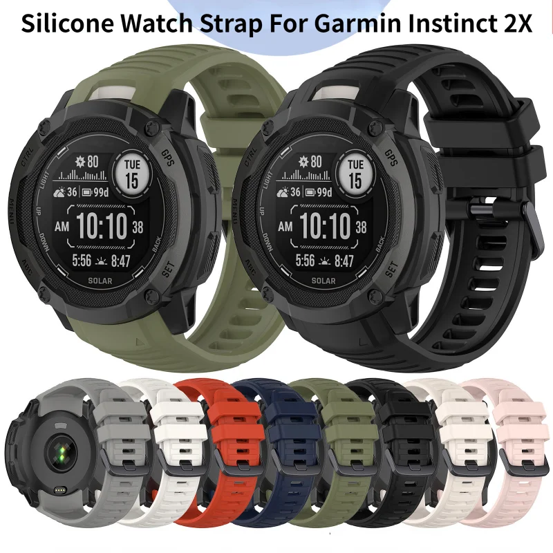 

Силиконовый ремешок для смарт-часов Garmin Instinct 2X, ремешок для наручных часов, сменный спортивный браслет
