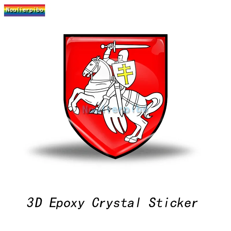 3D Epoxy Silicone Die Cut Dome National Emblem Coat of Arms of Belarus Sticker 3D Vinyl Decal Auto Body Window Sticker - Image 2