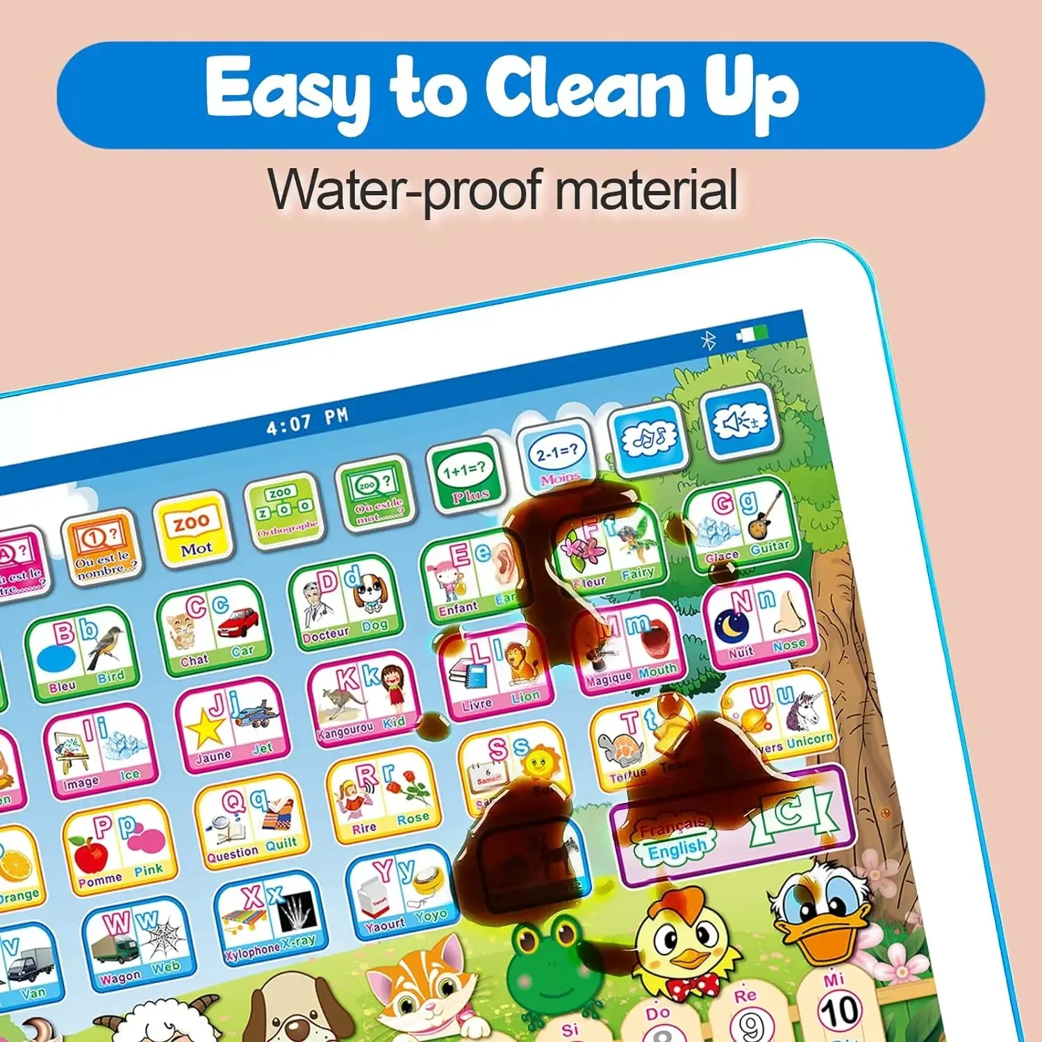 Giocattolo per tablet di apprendimento bilingue francese inglese Impara l'alfabeto ABC Giocattoli educativi interattivi Regalo per i più piccoli dei bambini