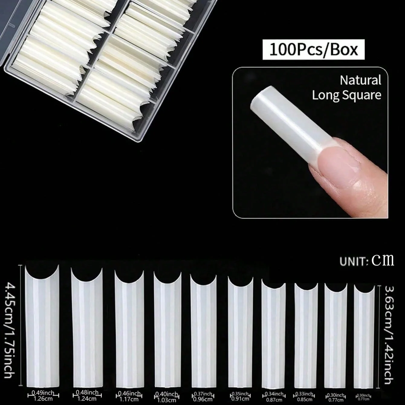 

120 Pcs White Nail Stickers. Adhesive Nail Products For Indoor Manicures.