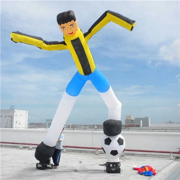 Football/soccer player sky dancer, inflatable flying balloon