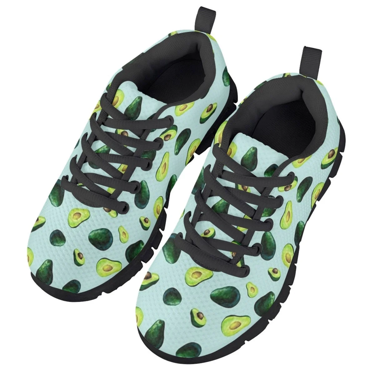 Children's Running Shoes Green Small Clear Avocado Four Seasons Non-slip Flats Dirt Resistant Lightweight Lace Up Sneakers New