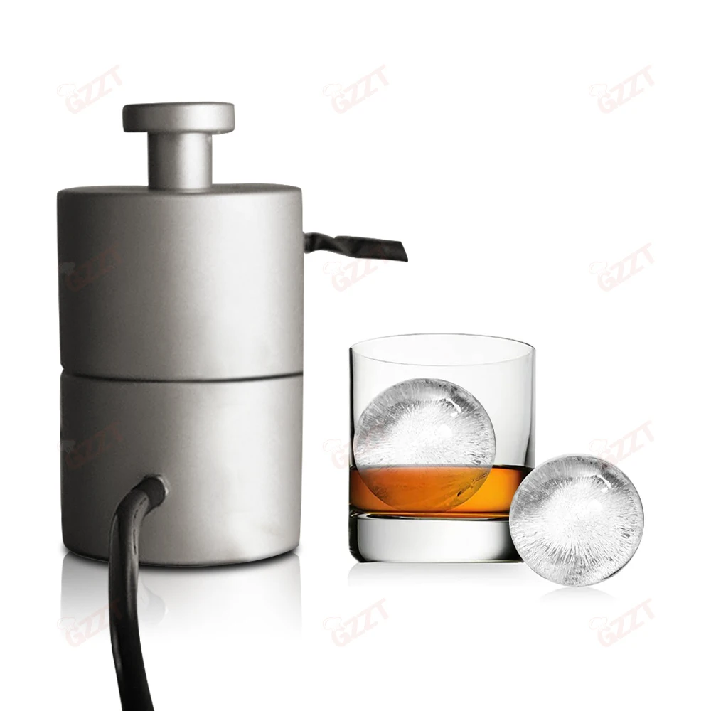 

Commercial Electric Bar Tools 2 In 1 Round Shape 55/70Mm Whiskey Ice Ball Press Aluminum Alloy Spherical Ice Mold Ice Ball Maker