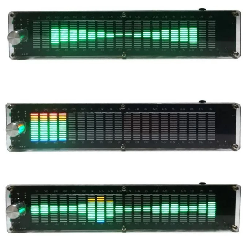 DC 12V LED Music Spectrum Display Multi-mode DSP Equalizer Level Indicator Light Rhythm Analyzer on-board Power Amplifier