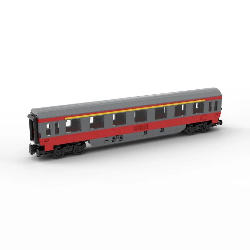 MOC High-Tech Eurocity Passenger Train Building Block Classic Intercity Electric Locomotive Carriage Set DIY Model Brick Boy Toy