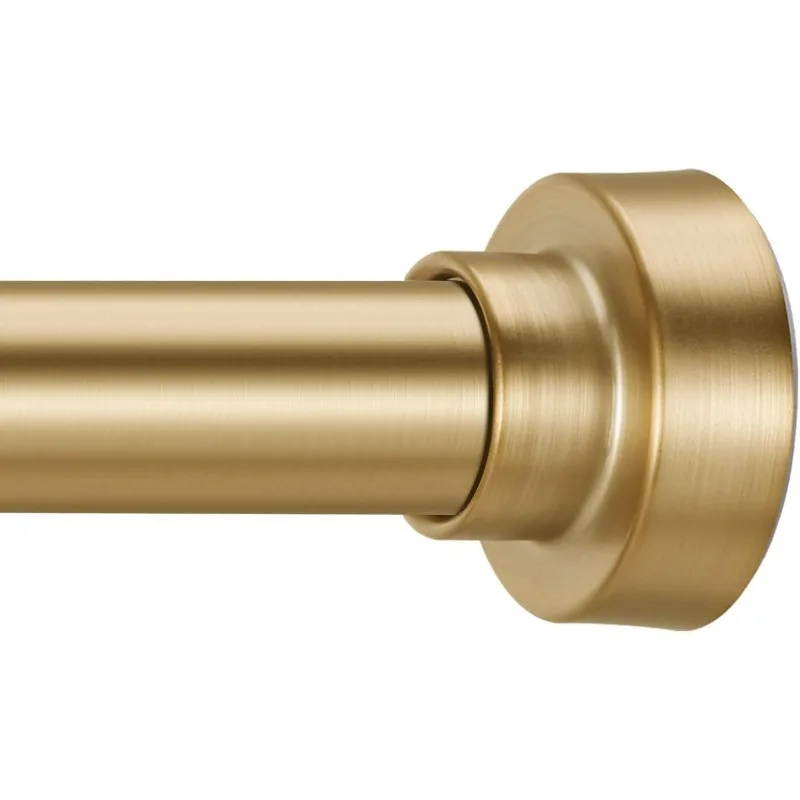 

Shower Curtain Rod 34-82 Inches (2.8-6.8ft) Adjustable Spring Shower Rod No Drilling, Non-Slip, Never Rust