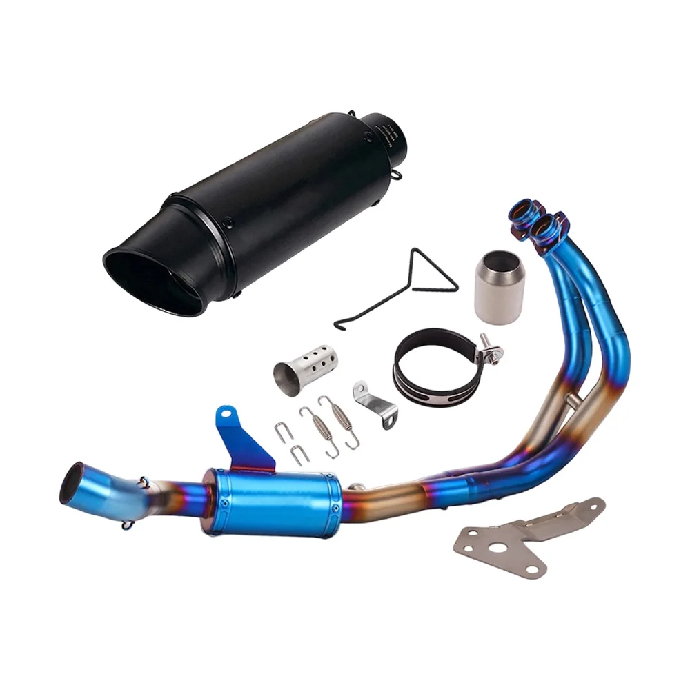 Exhaust System For Yamaha YZF R7 2021-25 Bolt-on Full Exhaust Header Link Pipe Blue Muffler
