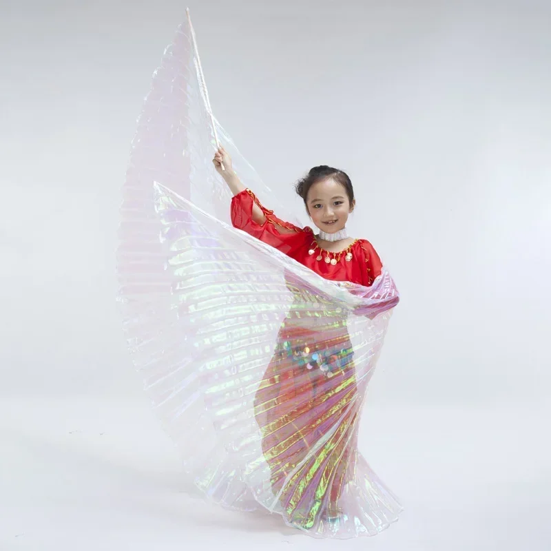 Kids Belly Dance Isis Wings Children Angel Belly Dance Isis Wings Performance Props Three Colors No Stick