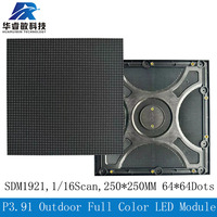 P3.91 LED display module outdoor 250 * 250 mm 64 *64 pixels 1/16 scan 3in1 RGB SMD P3.91 full-color LED display module