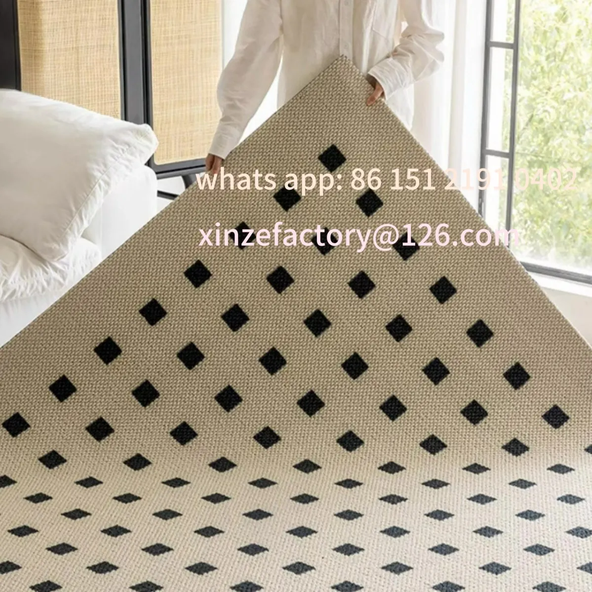 

Customizable wool living room carpet apartment French light luxury premium bedroom coffee table blanket