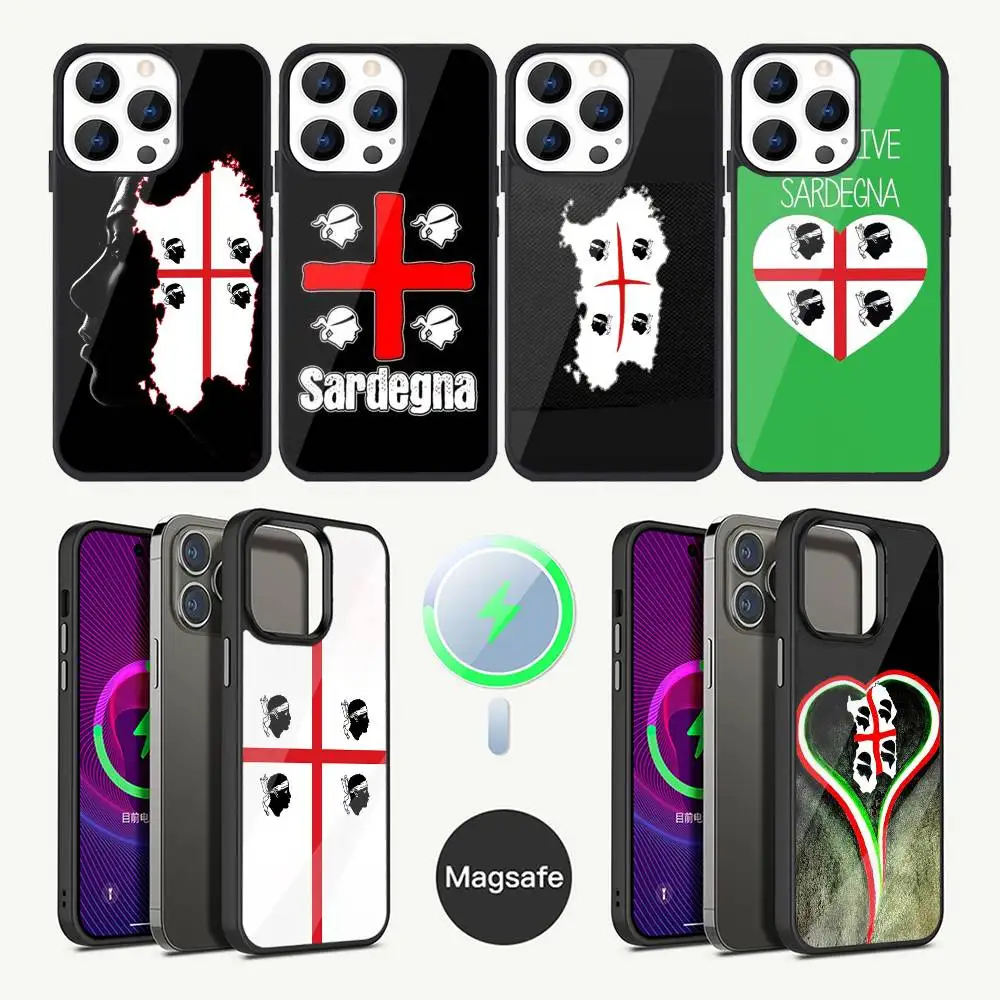 

Flag of Sardinia Phone Case For iPhone 16,15,14,13,12,11,Plus,Pro,Max Mini Magsafe Magnetic Wireless Charging