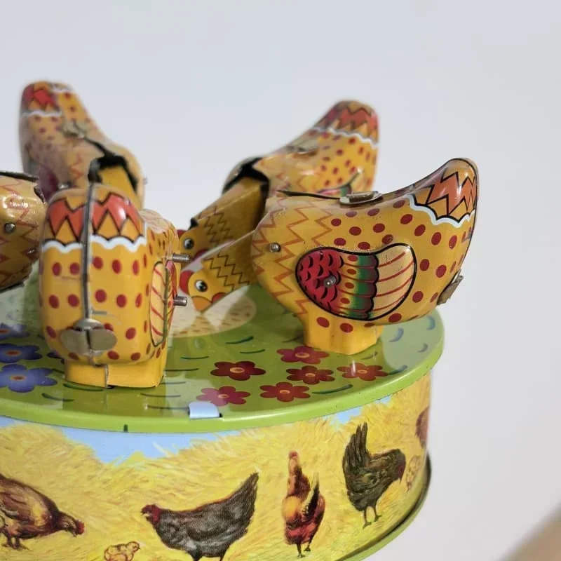 [Melhor] coleção adulta retro wind up brinquedo metal estanho frango pecking arroz brinquedo mecânico relógio figuras de brinquedo modelo crianças presente