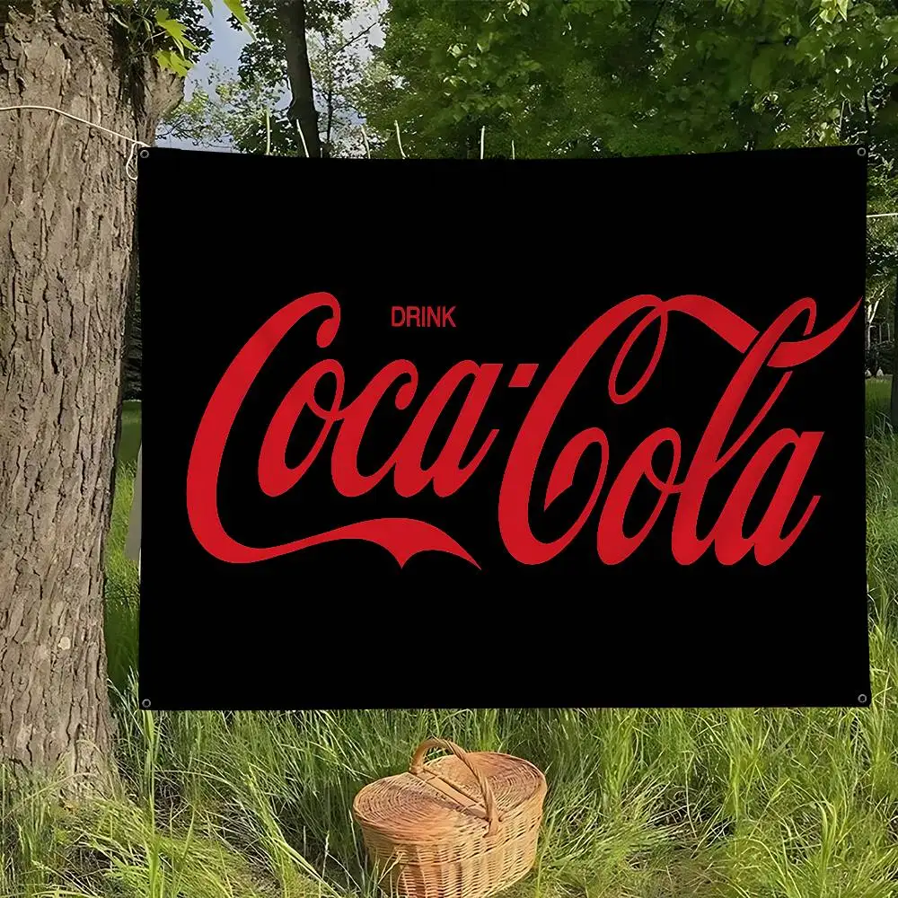 C-Coca C-Cola Bunte Flagge Wandbehang Böhmisches Wandbanner Mandala Innenraum-Kunstdekoration