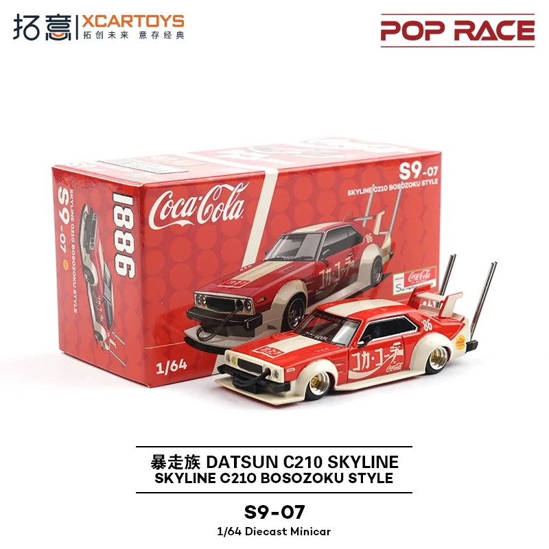 

Xcartoys X Pop Race Tiny масштаб 1:64 Skyline C210 Bosozoku красная литая под давлением модель автомобиля Коллекционная игрушка для подарка Chaowan