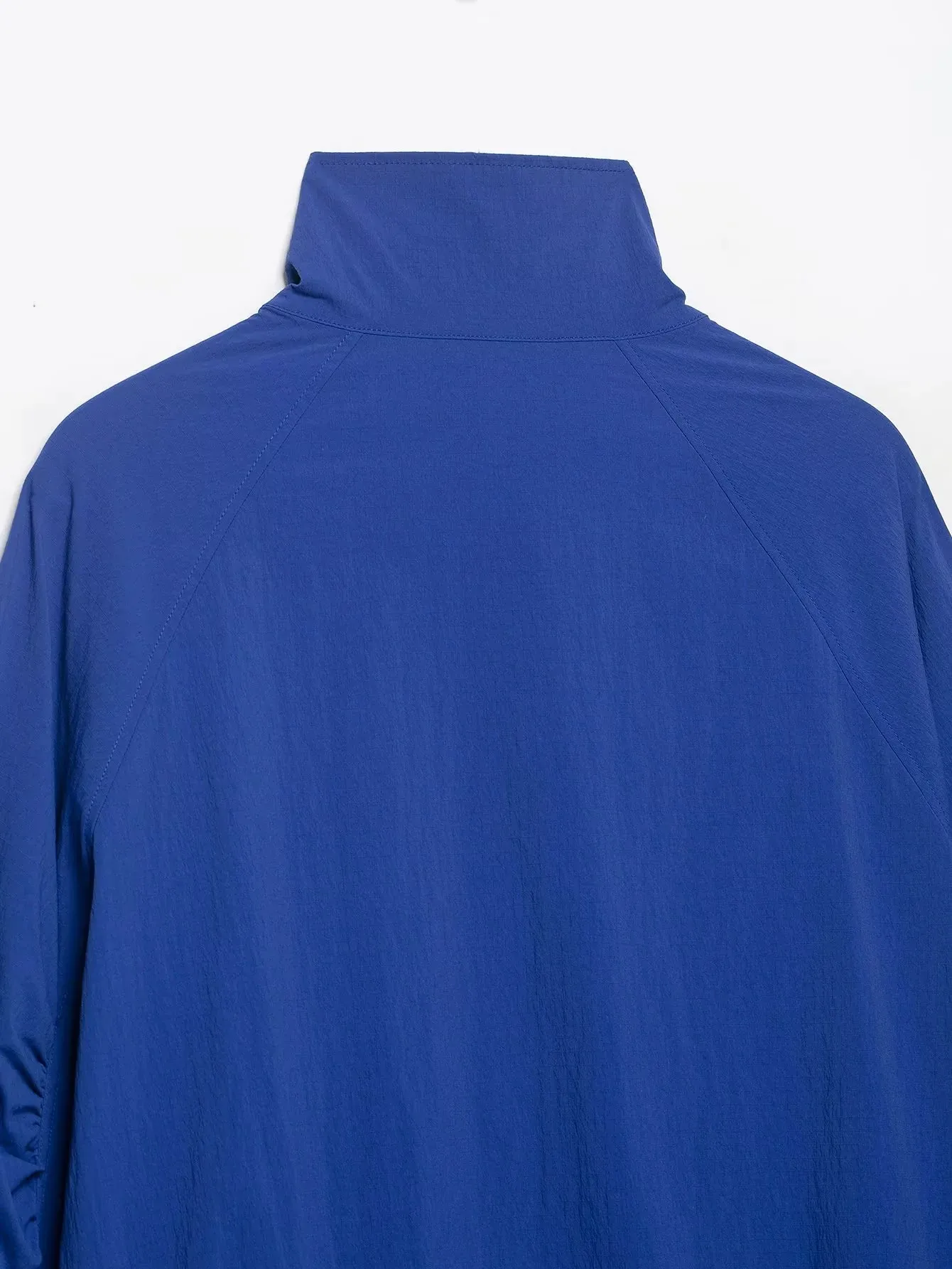 Damen Vintage Blaue Einreihige Jacken Damen 2026 Herbst Neue Schicke Lässige Faltenärmel Stehkragen Mäntel High-Street Damen Oberteil – Detail 8