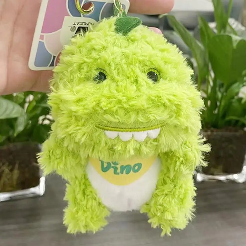 LLavero de dinosaurio de peluche creativo para bolso, llavero de muñeca de dinosaurio de dibujos animados suave y lindo, llavero de mochila de dinosaurio