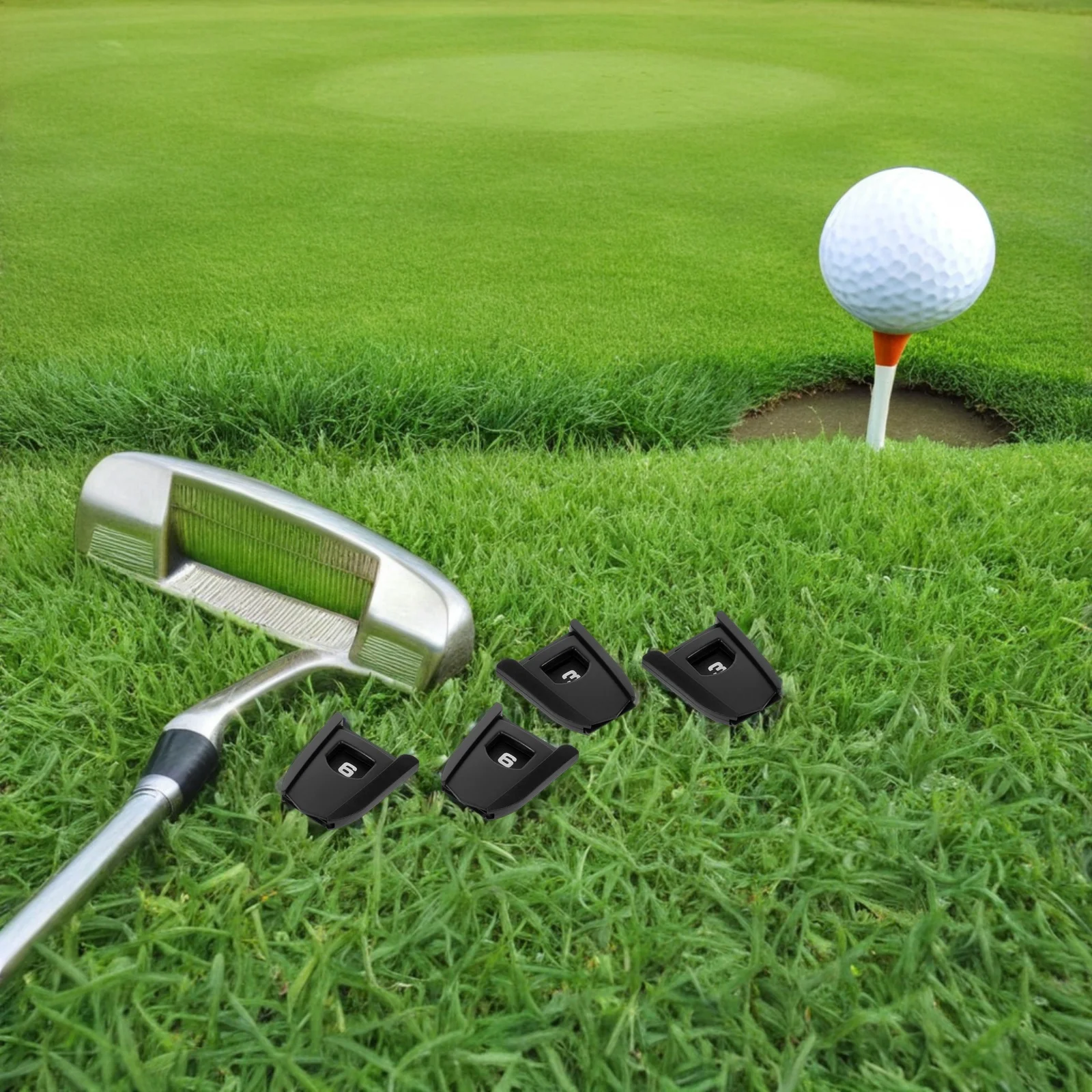 6 قطعة غطاء رأس نادي الغولف العلامات عدد كبير تسميات للرجال دائم Abs المضادة للخدش إكسسوارات الغولف العالمي صالح للسائقين #1