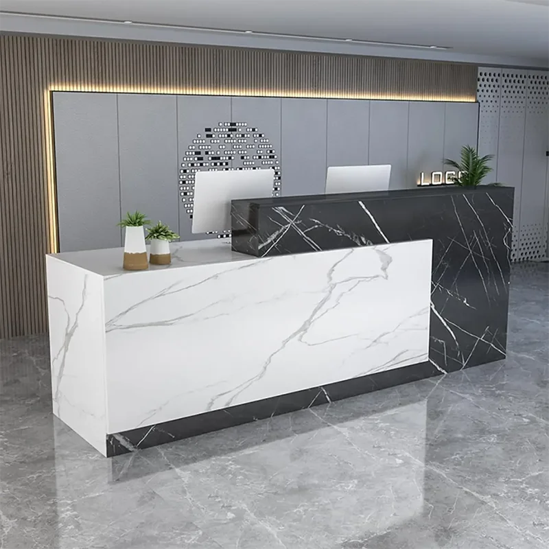 

Front Desk Reception Counter Clothes Store Showcase Office Furniture Companies Salon Beauty Mostrador De Tienda Luxury Table