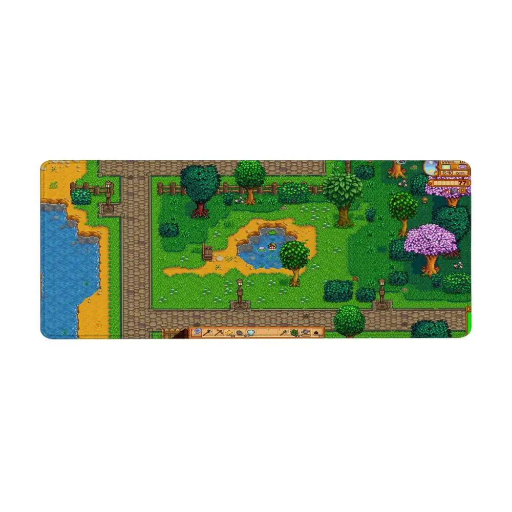 S-Stardew Valley ماوس الوسادة الألعاب 900 × 400 ماوس ألعاب Xxl ماوس حصيرة مكاتب الملحقات لوحة المفاتيح وسادة طويلة الكمبيوتر حصيرة مكتبية