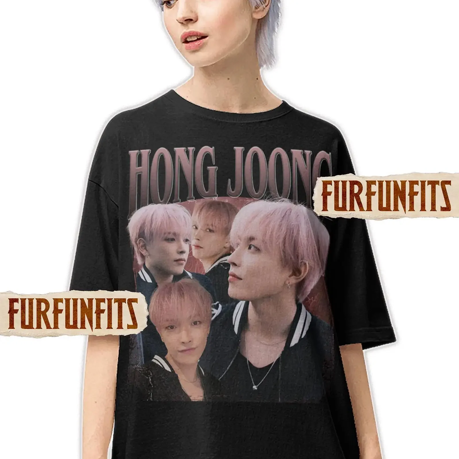 Limited Hong Joong ATEEZ Vintage T Shirt Retro Kpop Merch Casual Concert vintage Washed Comfortable Slightly