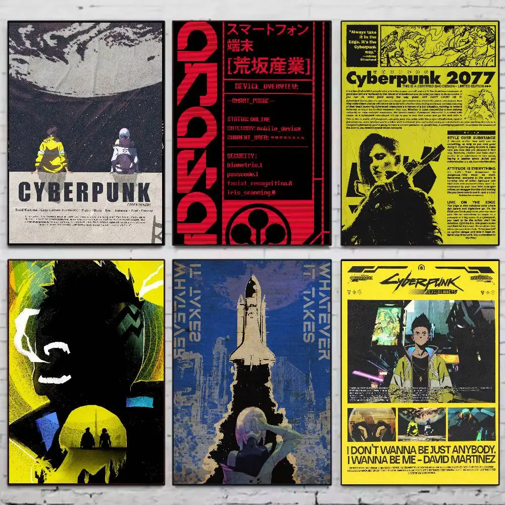 Popular Anime  Cool Cyberpunk Wallpaper Character Art Bedroom Decoration Gifts Home Decoration Mural