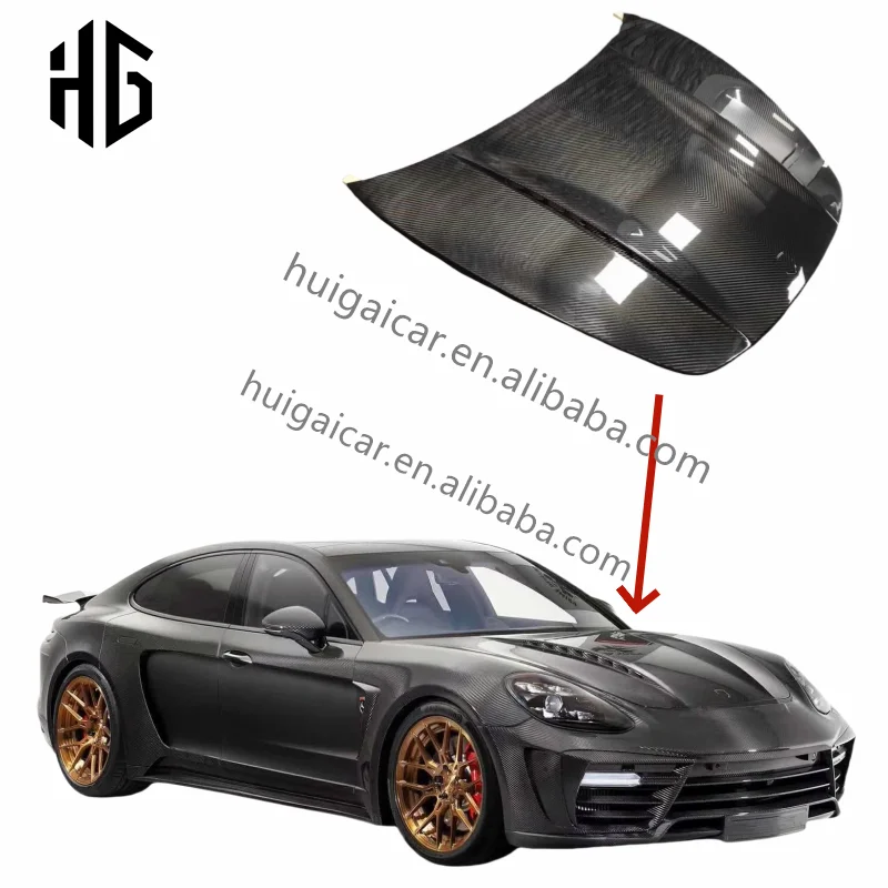 도매 엔진 후드 커버 TC 스타일 포르쉐 파나메라 971 2017-2023 리얼 카본 파이버 후드 외장 액세서리 보닛