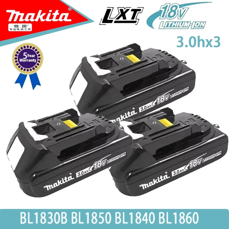 

NEW Makita 18V 6Ah 9Ah Battery Li-ion Replacement LXT BL1860B BL1860 BL1850 BL1830 DHP482RFX9 BL1815 LXT400 for Cordless Drills