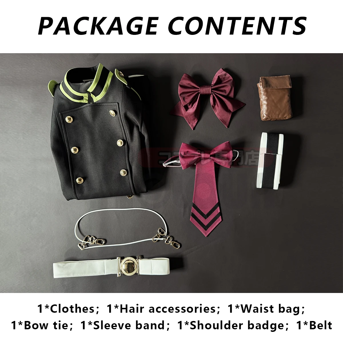 HOLOUN Seraph Of The End Anime Shinoa Hiiragi Cosplay Costume Coat Belt Bow Tie Halloween Christmas Convention Daily Wear