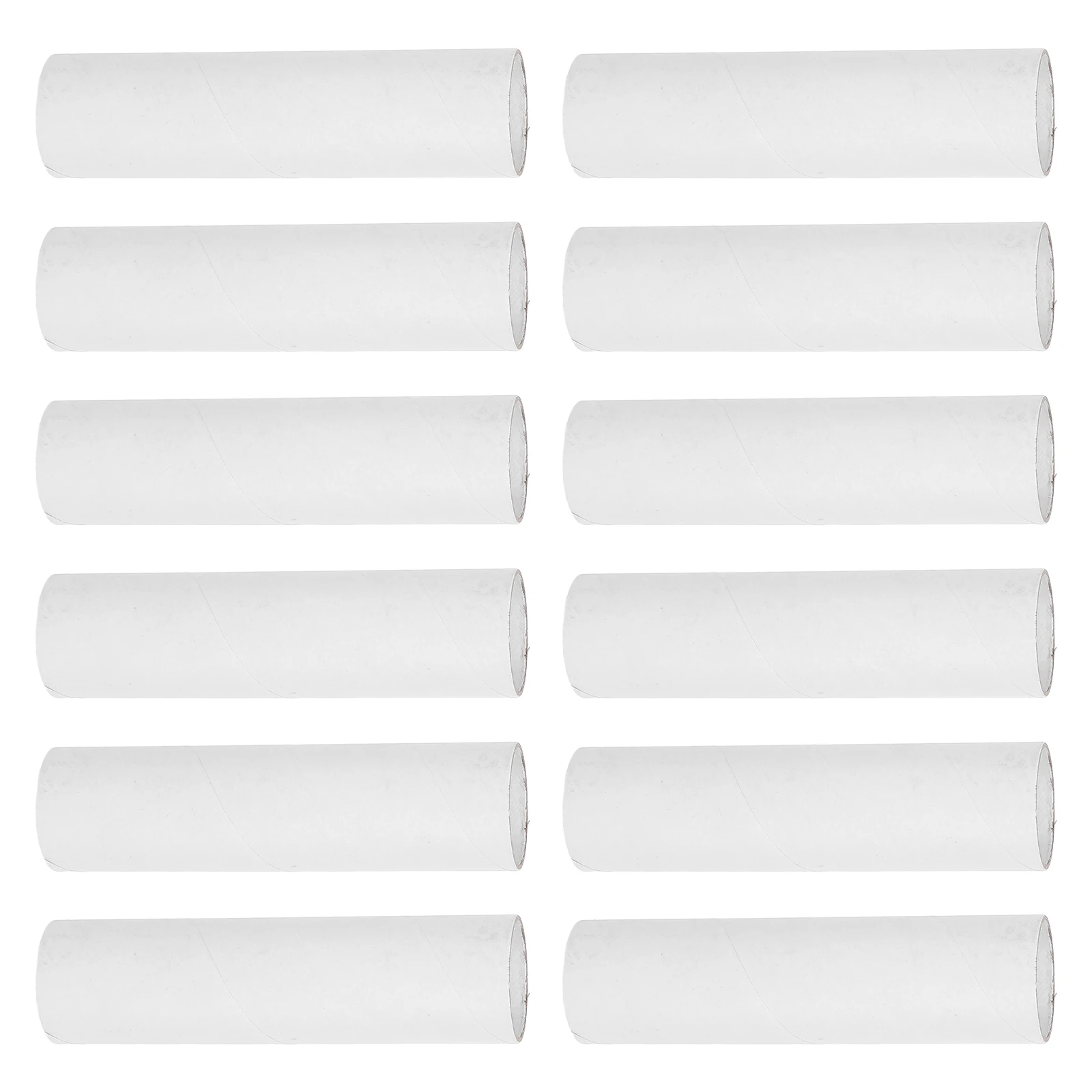 12 Pcs Wrapping Small Diameter Cardboard Tubes Corrugated White Kraft Paper Container