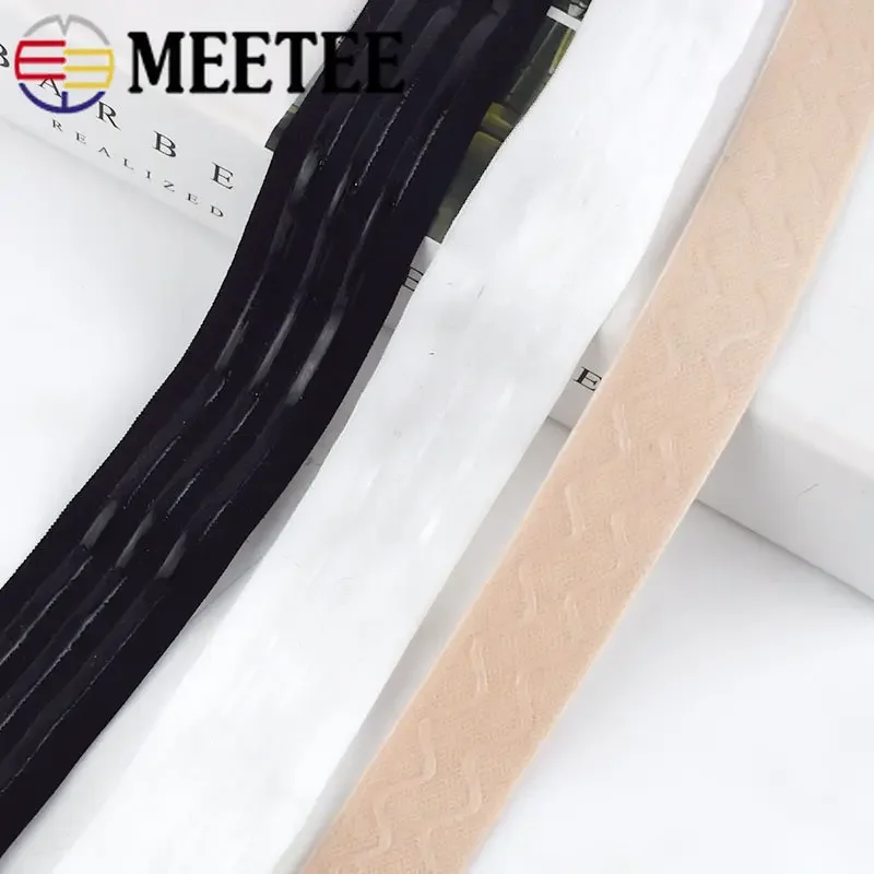 1/2/3/5M 25/30mm Sewing Elastic Band Non-slip Silicone Rubber Ribbon for Clothes Dress Bra Straps Webbing DIY Belt Accessories