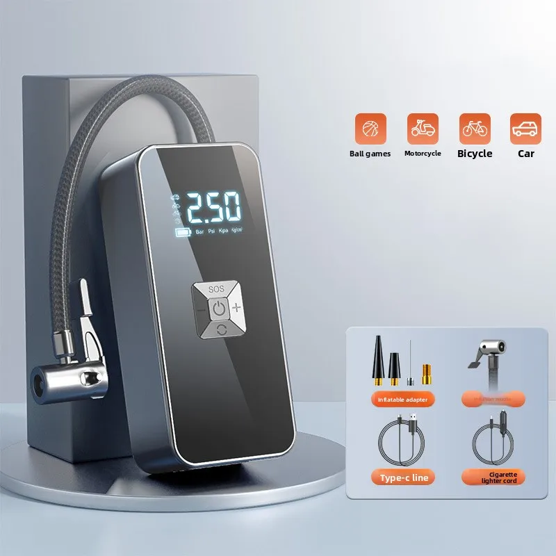 

Car Air Pump Portable Car Wireless Digital Display Pump Multifunctional Emergency Tire Pump